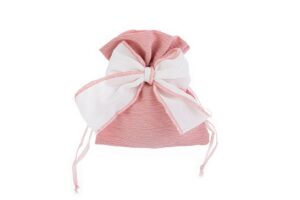 SACCHETTO FIOCCO COTONE 10x12 CMROSA