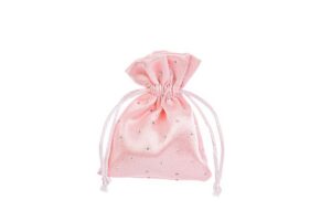 SACCHETTO RASO DIAMOND 10x14 CM ROSA