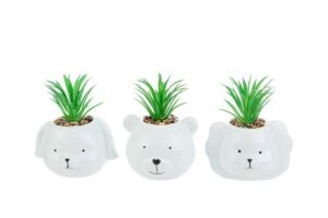 PIANTINA ANIMALETTI PORCELLANA CELESTE 3ASS.10x10x13CM