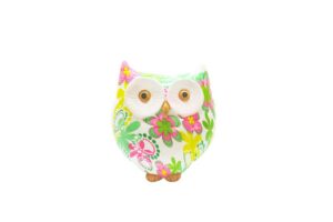 GUFO RESINA FLOWERCOLOR 11x7x12,5CM C/SHOPPER 13694