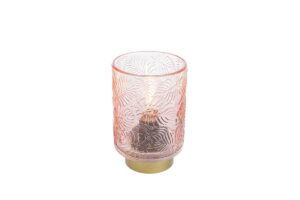 LAMPADA VETRO LED COL.ROSA10x15CM C/SHOPPER 13893