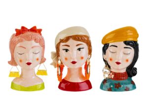 VASO CERAMICA GIRL 3 ASS. 15,5x14xh.24 CM