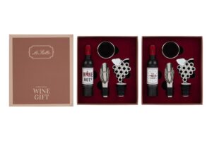 SET 4 PZ ACCESSORI VINO WINE TIME C/ASTUCCIO 2ASS.