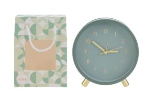 OROLOGIO VERDE SVEGLIA C/LUCE 11x5,5x12CM C/SHOPPER 156639
