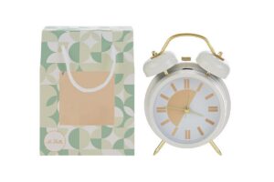 OROLOGIO BIANCO SVEGLIA C/LUCE 12x6x17CM C/SHOPPER 156639