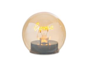 LAMPADA LED VETRO FUME'HOME 11xh.11CM C/SHOPPER 13695