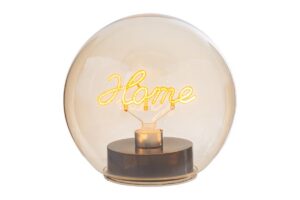 LAMPADA LED VETRO FUME'HOME 14,5xh.14,5CM C/SHOPPER 13699