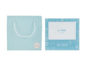 P/FOTO VETRO CELESTE 18x17CM C/SHOPPER 156641