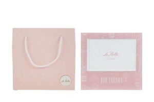 P/FOTO VETRO ROSA 18x17CM C/SHOPPER 156642