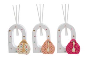 PROFUMATORE BORSETTA RESINA 3ASS.8x4xh.12CM C/ASTUCCIO