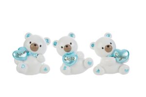 ORSETTO RESINA CELESTE 3ASS.4x3xh.5CM