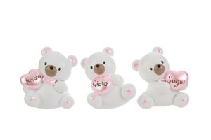 ORSETTO RESINA ROSA 3ASS.4x3xh.5CM