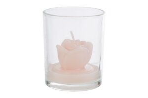 BICCHIERE CANDELA LIGHT PINK d.6xh.7,5CM C/SHOPPER 13692