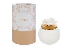FIORE ROSA COL.BIANCO d.7,5xh.9CM C/ASTUCCIO ABB.CANDELA 158155