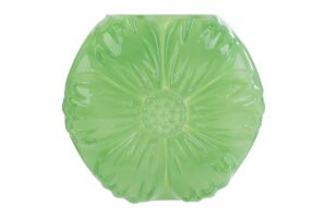 VASO VETRO FIORE VERDE 25x10xH.25CM