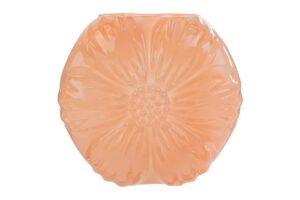 VASO VETRO FIORE SALMONE 25x10xH.25CM
