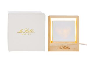 LAMPADA CUBO VETRO CUORE USB 10,5x4,5x12CM C/ASTUCCIO