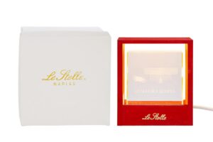 LAMPADA CUBO VETRO LAUREA USB 10,5x4,5x12CM C/ASTUCCIO