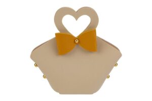 BORSETTA IN PELLE BEIGE 17x6x16CM