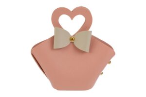 BORSETTA IN PELLE ROSA 17x6x16CM