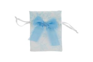 SACCHETTINO RASO TOILE DE JOUY CELESTE 8x10CM