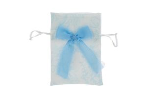 SACCHETTINO RASO TOILE DE JOUY CELESTE 10x14CM