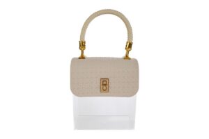 SCATOLA BORSA PLEXY BEIGE 16x10x18CM