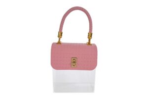 SCATOLA BORSA PLEXY ROSA 16x10x18CM