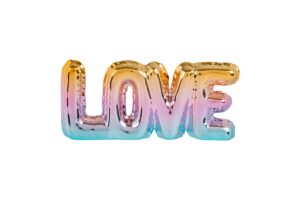 SCRITTA LOVE SHINE CERAMICA 15x7CM C/SHOPPER 156570