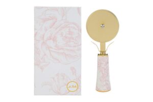 TAGLIA PIZZA DEC.ROSA 15 CM C/ASTUCCIO