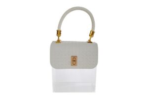 SCATOLA BORSA PLEXY BIANCO 16x10x18CM