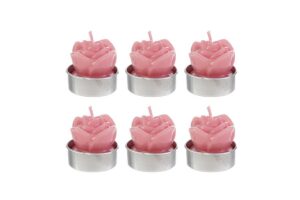 SET 6PZ T-LIGHT CANDELA PINK 3x4CM