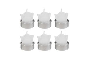SET 6 PZ T-LIGHT CANDELA WHITE 3x4CM