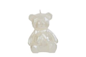 CANDELA ORSETTO 6x6xh.8CM COL.BIANCO C/SHOPPER 13691