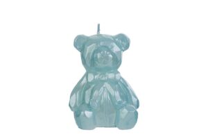 CANDELA ORSETTO 6x6xh.8CM COL.CELESTE C/SHOPPER 13691