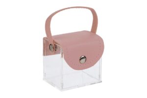 SCATOLA PLEXY BORSETTA ROSA 6x5x6CM