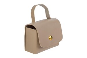 BORSETTA PELLE BEIGE 8,5x4x6,5CM