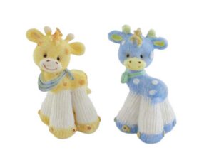 GIRAFFA IN RESINA CELESTE 2 ASS.3,5X H.6 CM *OUTLET*