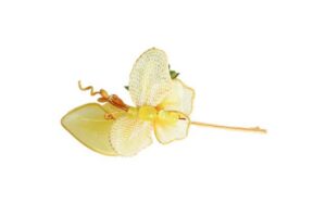 FIORE FARFALLA GIALLO 10 CM *OUTLET*