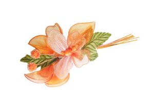 FIORE FARFALLA ARANCIO 18 CM *OUTLET*