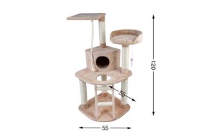 TIRAGRAFFI PER GATTI 55x55xh.120CM COL.BEIGE "PREZZO NETTO"