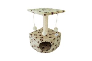 TIRAGRAFFI PER GATTI 34x42xh.51 CM DEC.ZAMPE PANNA "PREZZO NETTO"