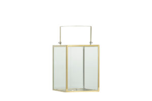 SET 2 LANTERNE METALLO ORO 11,5x11,5xh.18/15x15xh.22CM