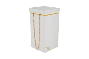 BOX CARTA DEC.ROSE 13x13xh.26CM COL.BIANCO