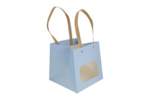 SHOPPER CARTA 250gr 16x16x16CM CELESTE