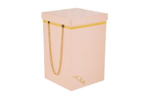 BOX CARTA DEC.ROSE 12x12xh.18CM COL.ROSA