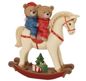 ORSI SU CAVALLO A DONDOLO RESINA27x75xh.80CM