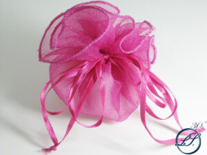 SACCHETTO ORGANZA DIAM.24 CM COL. FUCSIA *OUTLET*