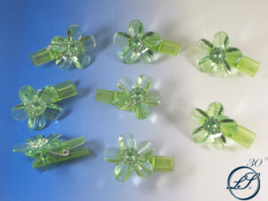 SET 8 MOLLETTINE VERDE 4 CM