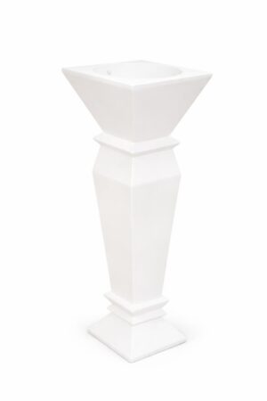 VASO RESINA BIANCO 39x39xh.122CM